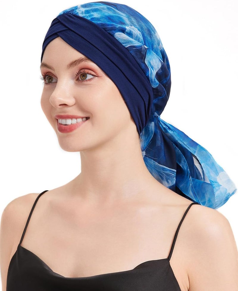 FADACHY Chemo Headwear for Women Full Coverage Head Scarf Hair Wrap Head Covering for Cancer Chemotherapy Patients, Hair Loss - Image 3